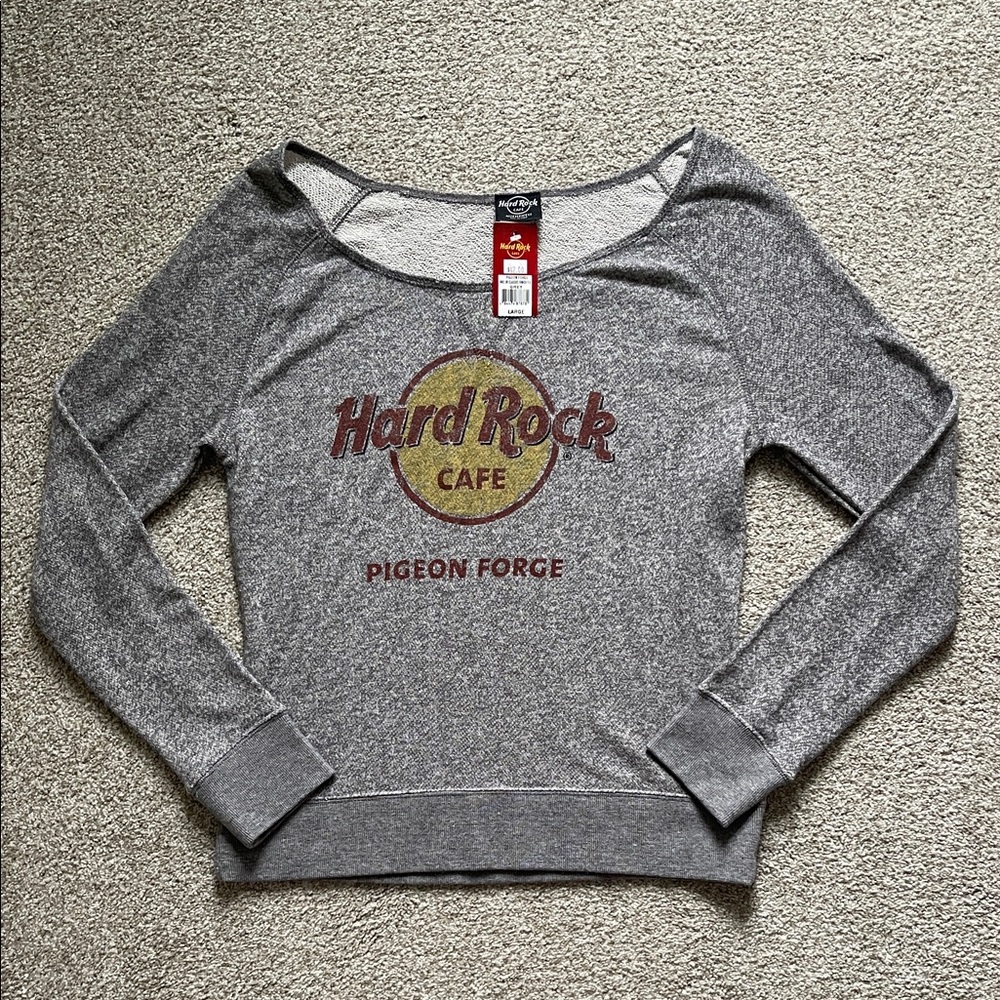 Hard Rock Cafe Heather Gray Long Sleeve Shirt